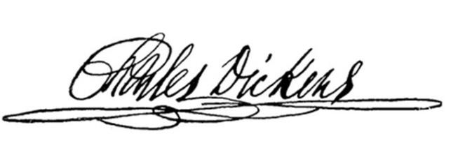 Charles Dickens' signature